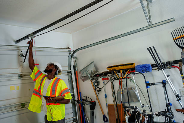 Professional Garage Door Installation technician working in East San Gabriel, CA